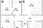 Etagenwohnung Plauen Bahnhofsvorstadt - 4 Zimmer, 83 m&sup2;, 390&euro; | Angebot:22270510